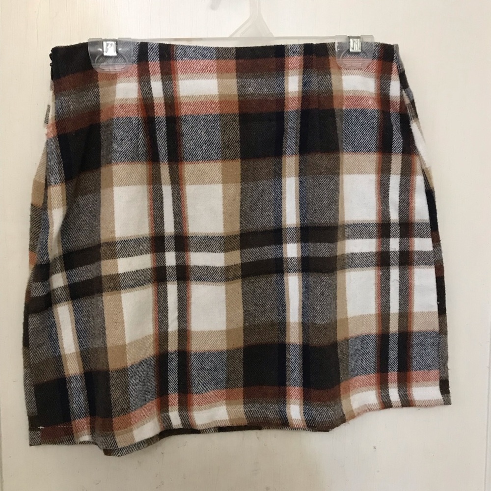 Plaid Flannel Miniskirt
